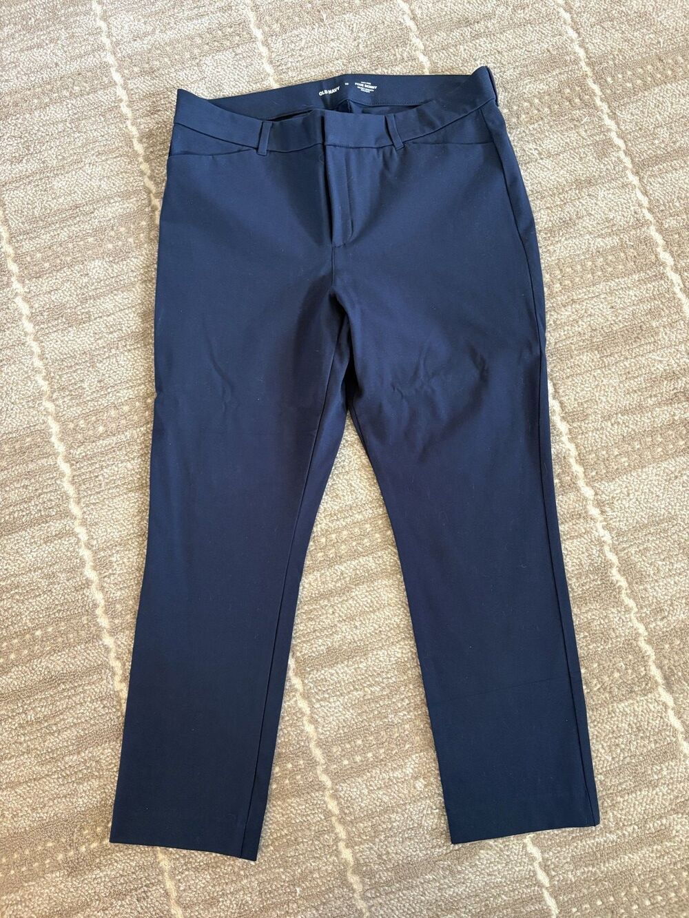 Old Navy Pixie Pants Womens 16 High Rise Skinny Ankle Navy Blue